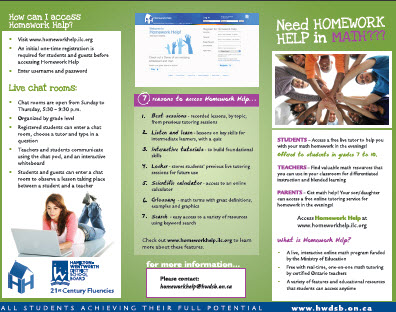 Homework help hwdsb