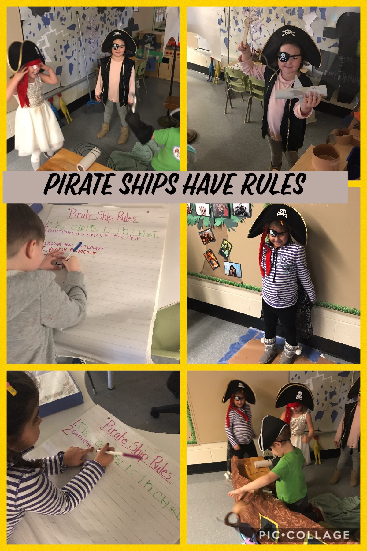 Playing in the Pirate Ship! Kindergarten Corner